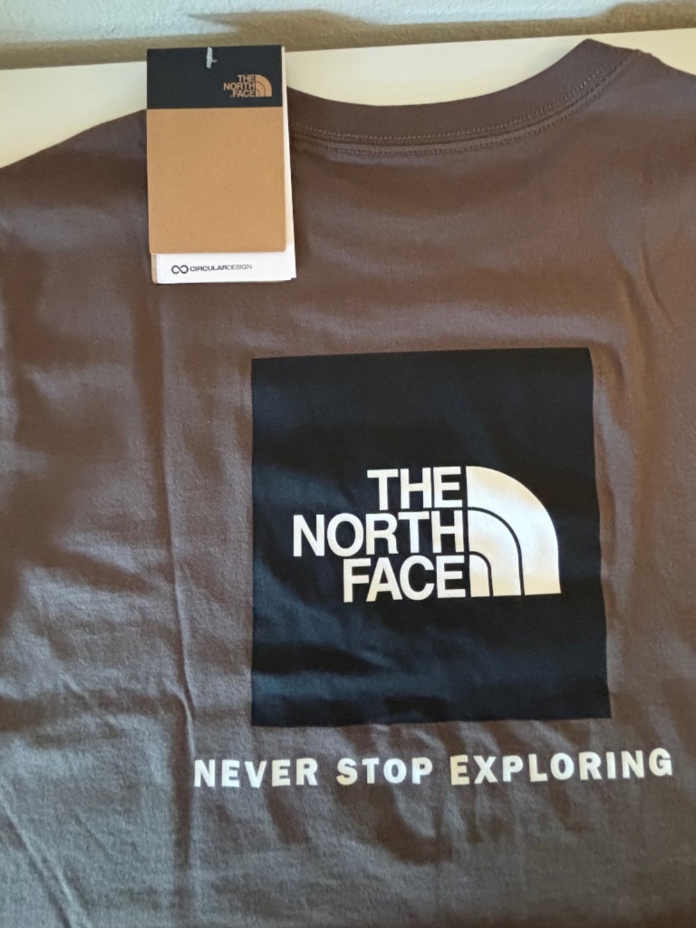 The North Face Evolution Box Short-Sleeve Tee in Smokey Brown Size Medium BNWT